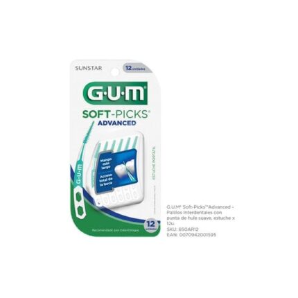 Palillos Interdentales con Punta de Hule Suave Pack x 12 un