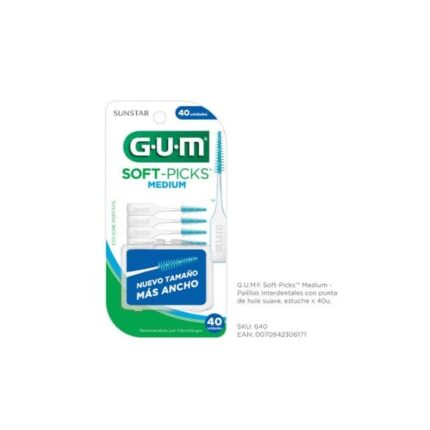 Palillos Interdentales con Punta de Hule Suave Pack x 40 un