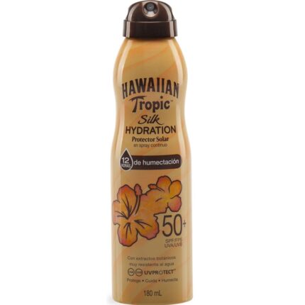 Protector Solar Hawaiian Tropic Silk Hydration SPF 50 en Spray Contínuo x 180 ml